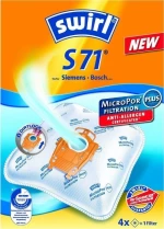 Swirl S71 Σακούλες Σκούπας 4τμχ
