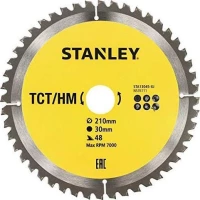 Stanley - Δίσκος Ξύλου Με Δοντι 48, Τρύπα 30Mm Και Διάμετρο 210Mm Sta13045-Xj