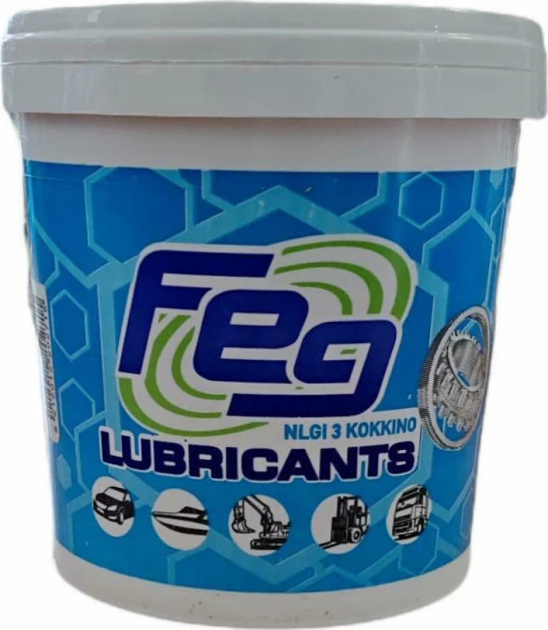 ΓΡΑΣΣΟ ΛΙΘΙΟΥ FEG NLGI-3 ΚΟΚΚΙΝΟ 0,8kg