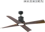 Faro Barcelona Winche Led Ανεμιστήρας Οροφής με Φως Brown