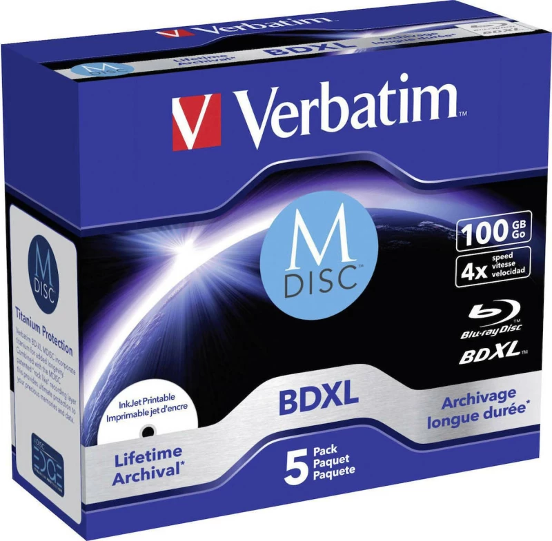 Verbatim MDISC BD-R Printable 100GB 5τμχ