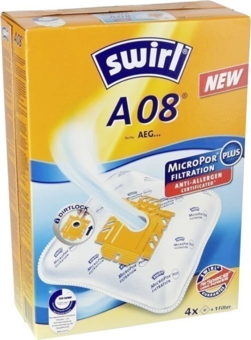 Swirl A08 Σακούλες Σκούπας 4τμχ