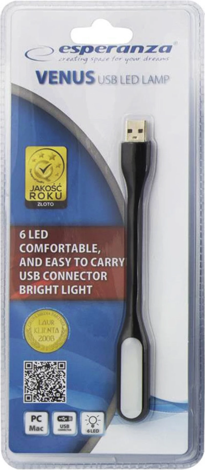 Esperanza USB LED Lamp Black