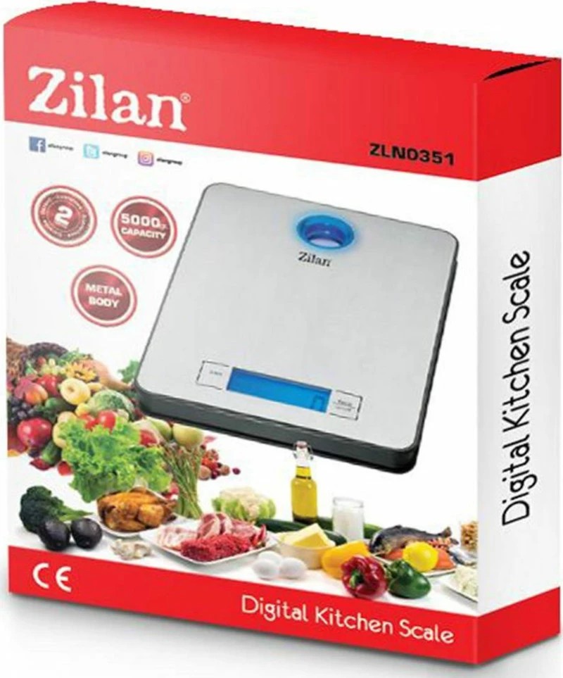 Zilan ZLN0351 Ψηφιακή Ζυγαριά Κουζίνας 5kg
