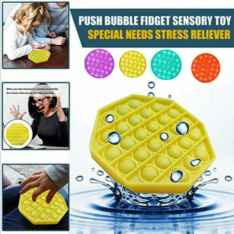XD32348 Anti Stress Fidget Bubble Pop Αγχολυτικό Παιχνίδι Καρδιά RAINBOW