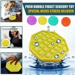 XD32348 Anti Stress Fidget Bubble Pop Αγχολυτικό Παιχνίδι Καρδιά RAINBOW