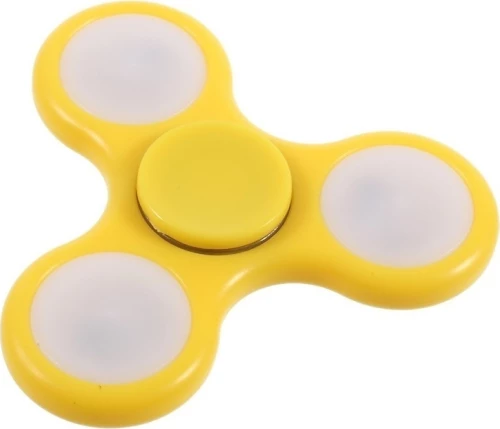 Fidget Spinner LED Plastic Three Leaves 3 minutes Yellow