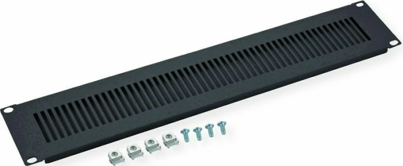 Roline 19” Rack Front Ventilation Panel 2U Metal RAL 9005 black (περιέχει 4 βίδες) 26.99.0320-10