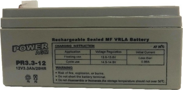 Μπαταρία VRLA Power PR3.3-12 12V 3.3Ah