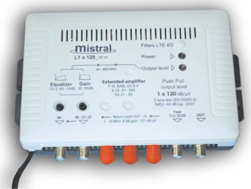Mistral L1X120 Ενισχυτής γραμμής 50 dB