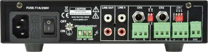 Adastra Ua90 Ενισχυτής-Μίκτης 5 Καναλιών 90W Rms (Τεμάχιο)