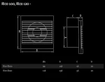 Dospel Rico 120 S 007-4201 Επιτοίχιος Εξαεριστήρας Μπάνιου 120mm Λευκός