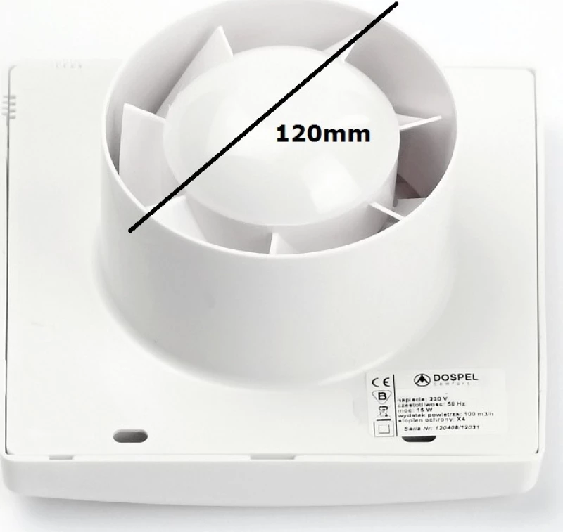 Dospel Rico 120 S 007-4201 Επιτοίχιος Εξαεριστήρας Μπάνιου 120mm Λευκός