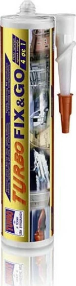 Turbo Fix&Go Κόλλα Μονταρίσματος Γκρι 290ml