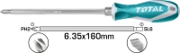 Total Κατσαβίδι Κατσαβίδι Μαγνητικό Διπλό PH2 & SL6.3x160 THT250206