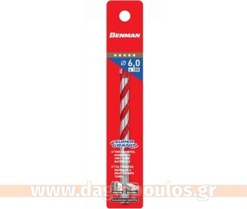 Benman Διαμαντοτρύπανο για Γρανίτη 10x140mm 74389 1τμχ