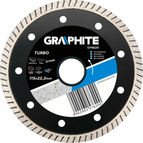 Graphite Διαμαντόδισκος Turbo 115mm 57H620 576200