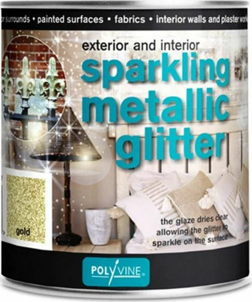 Polyvine Γαλάκτωμα Glitter Glaze 0.5lt Χρυσό