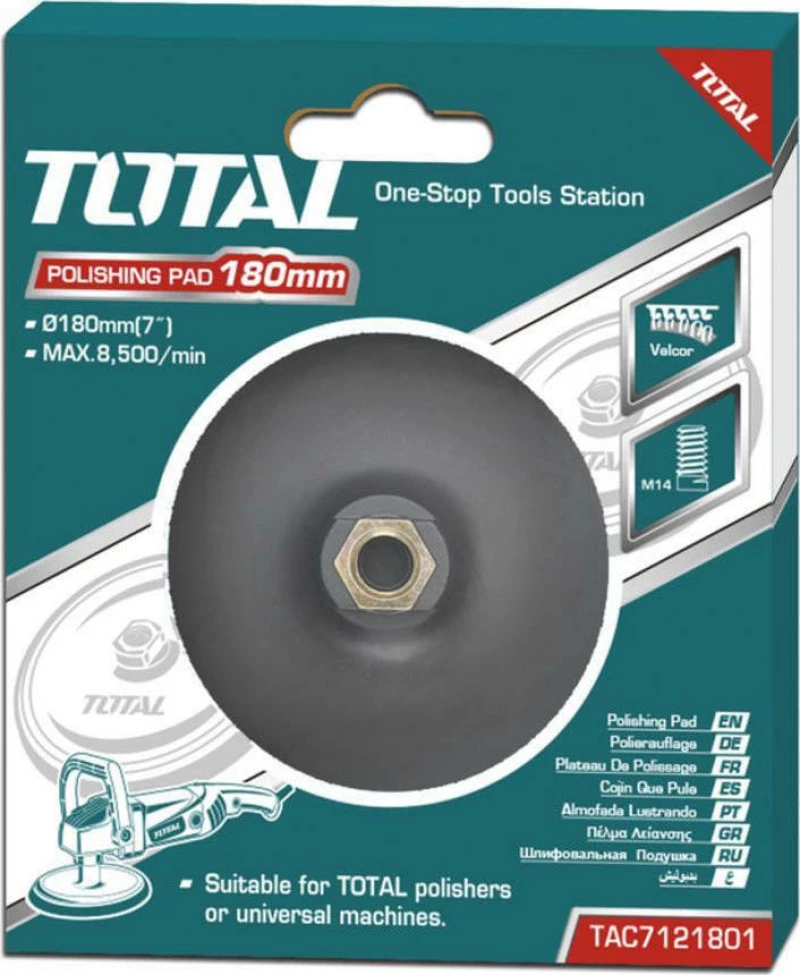 Total Πέλμα Λείανσης Velcro 180mm TAC7121801