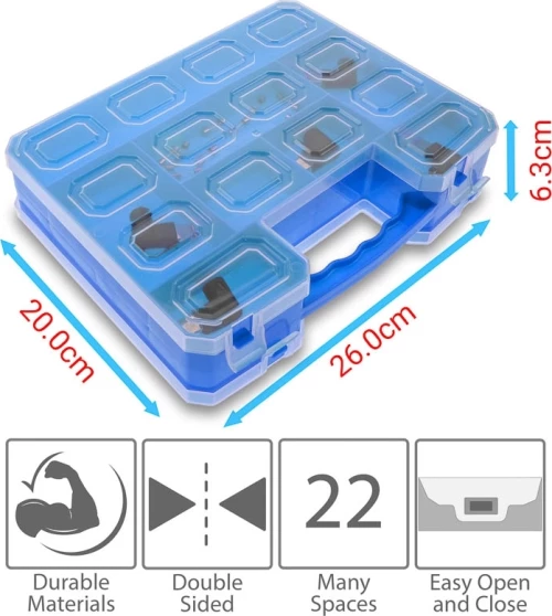 Ταμπακιέρα Πλαστική Dual Side 22 Θέσεων