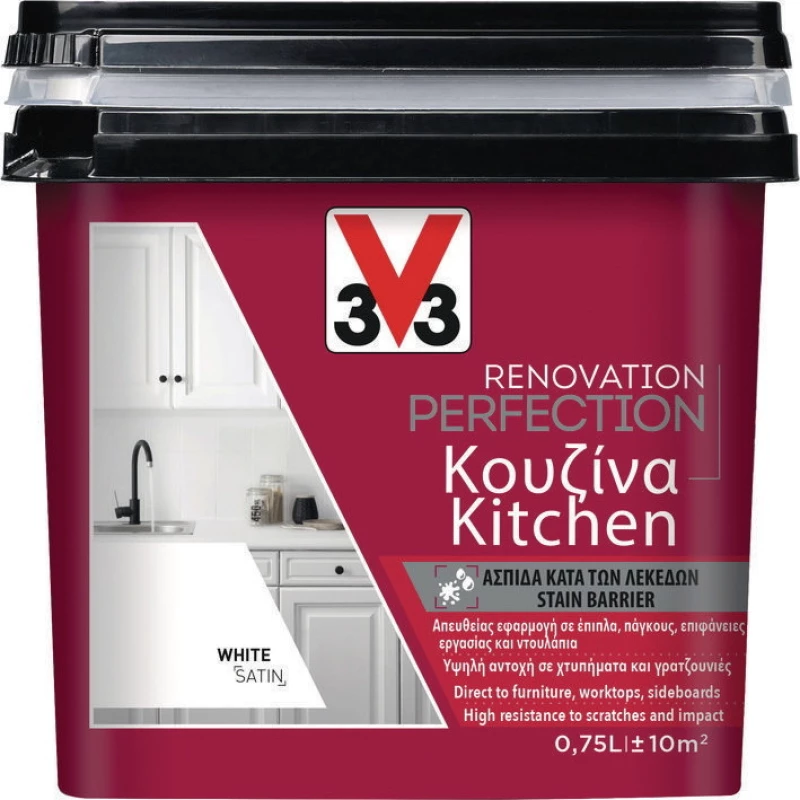 V33 RENOVATION PERFECTION KITCHEN D.I.Y. ΧΡΩΜΑ ΑΝΑΚΑΙΝΙΣΗΣ ΚΟΥΖΙΝΑΣ ΛΕΥΚΟ 750ml