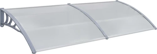 vidaXL Στέγαστρο Πόρτας 200 x 100 εκ. Πλαστικό Γκρι 45630