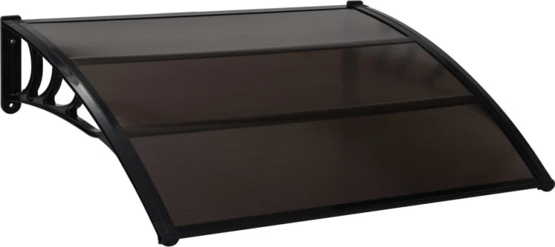 vidaXL Στέγαστρο Πόρτας 120 x 100 εκ. Πλαστικό Μαύρο 45633