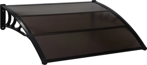 vidaXL Στέγαστρο Πόρτας 120 x 100 εκ. Πλαστικό Μαύρο 45633