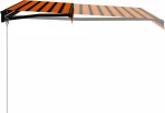vidaXL Τέντα Πτυσσόμενη 3.5x2.5m Πορτοκαλί / Καφέ