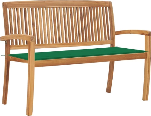 Παγκάκι 3063284 Ξύλο Teak / Πράσινο 128.5x57.5x90cm