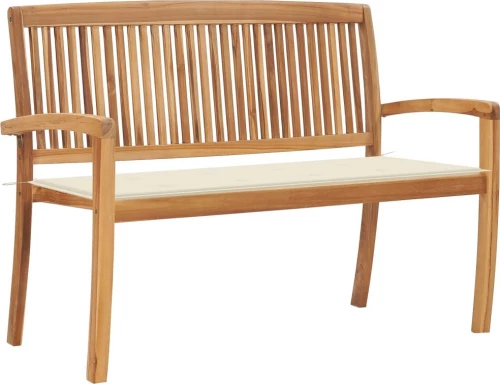 Παγκάκι 3063281 Ξύλο Teak / Κρεμ 128.5x57.5x90cm