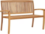 Παγκάκι 3063281 Ξύλο Teak / Κρεμ 128.5x57.5x90cm