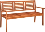 Παγκάκι 3061003 150x60x89cm Μαξιλάρι Μαύρο