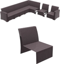 Καρέκλα Rattan Monaco Brown