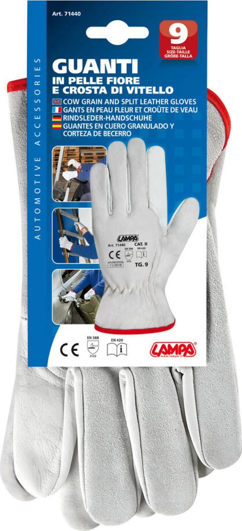 Lampa Γάντια Εργασίας Δερματινα Cow Grain 71440