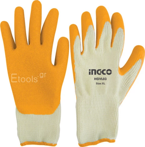 Ingco Γάντια Εργασίας Latex HGVL03