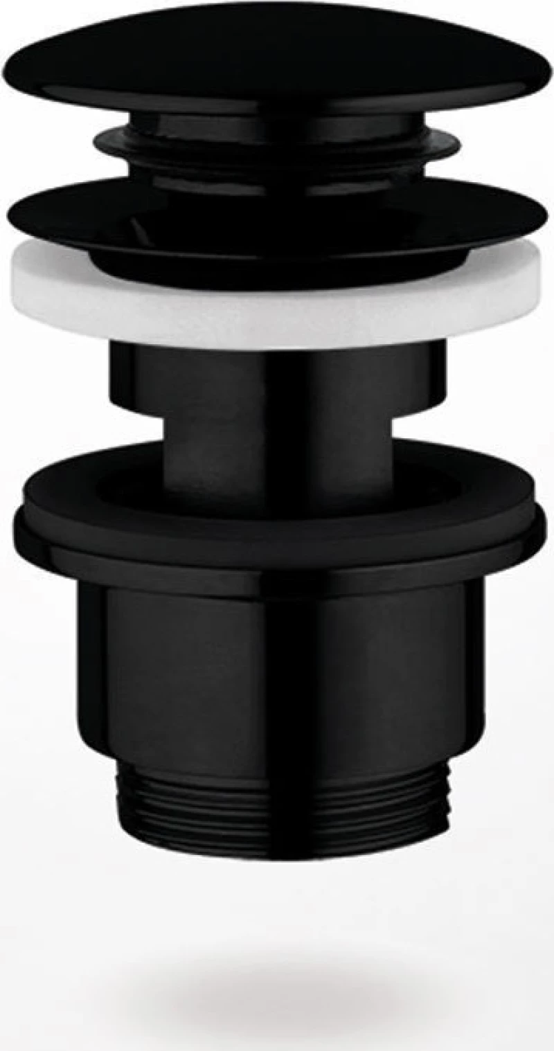 Eurorama Quadra Black Matt SK300 Clic-Clac Βαλβίδα Νιπτήρος