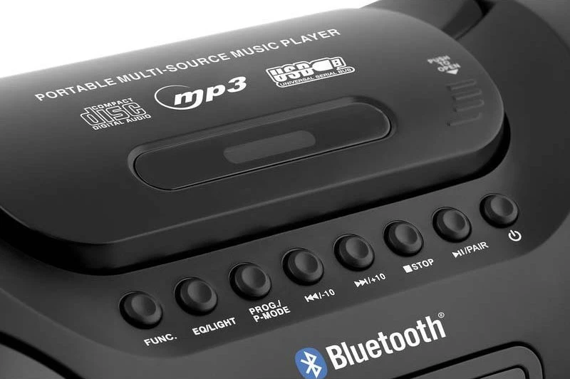 GoGEN Φορητό Ηχοσύστημα CDM 425 SUBT με Bluetooth / CD / MP3 / USB / Ραδιόφωνο σε Μαύρο Χρώμα