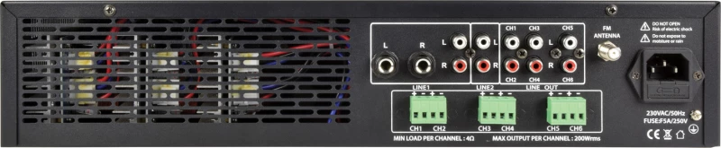Adastra A6 Τριπλός Στερεοφωνικός Ενισχυτής 3X2X200W Rms (Τεμάχιο)