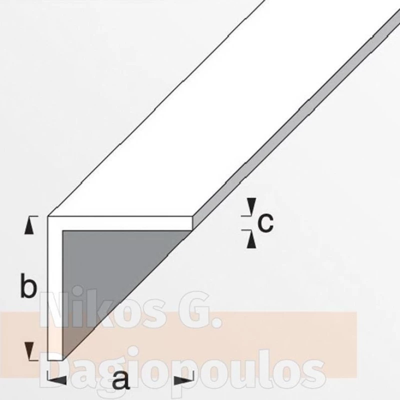 Προφίλ Γωνιακό Αλουμινίου Ασημί 2M 20x20x1.5mm 575011.0002