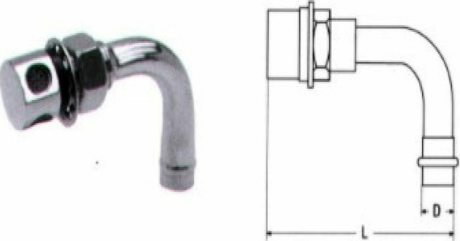 Γωνιακή βαλβίδα εξαέρωσης Inox A4 M8287 - M8287