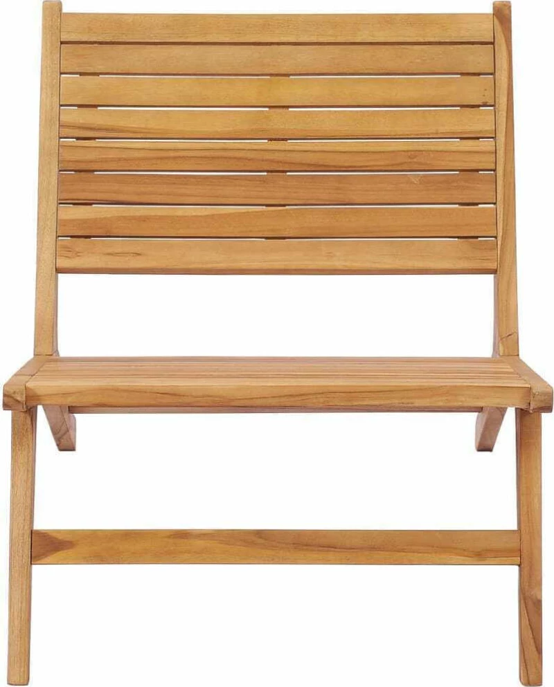 Καρέκλα Κήπου με Υποπόδιο από Μασίφ Ξύλο Teak