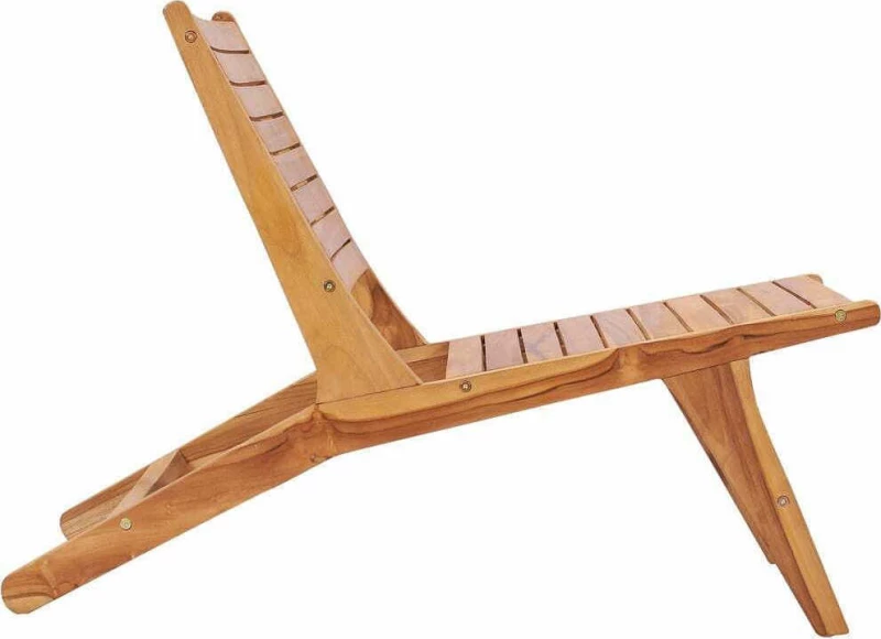 Καρέκλα Κήπου με Υποπόδιο από Μασίφ Ξύλο Teak