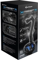 Sharkoon X-Rest 7.1 Ακουστικά, Ακουστικά Μαύρος (Μαύρο) Βάση active