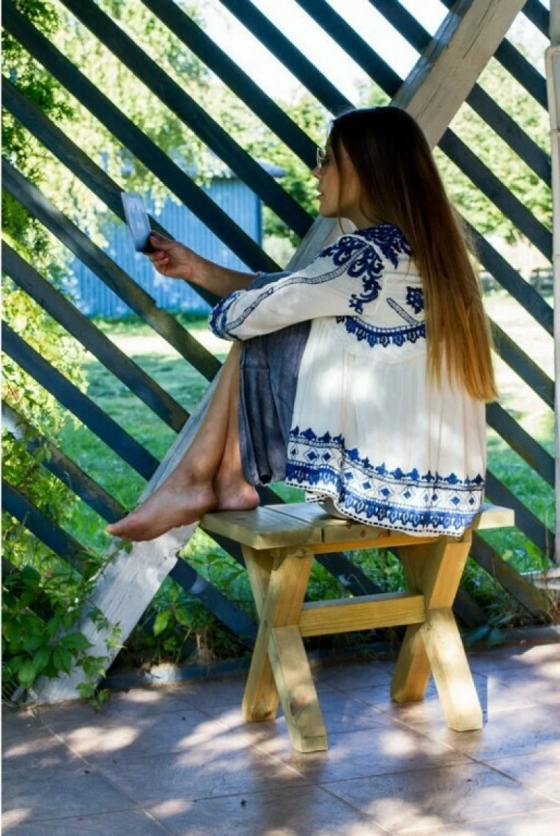 Σκαμπό Ξύλινο Κήπου Βικτώρια 35x55