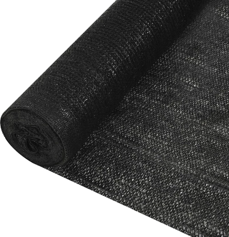 vidaXL Δίχτυ Σκίασης Μαύρο Από HDPE 195 Γρ./μ² 1,5x25m 149360