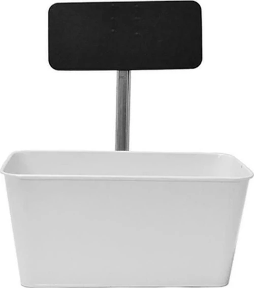 Plastona Κασπώ Λευκό με Μαυροπίνακα 26x12x12εκ