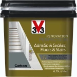 V33 Χρώμα Renovation Perfection Floors & Stairs 0.75lt Carbon Γκρι
