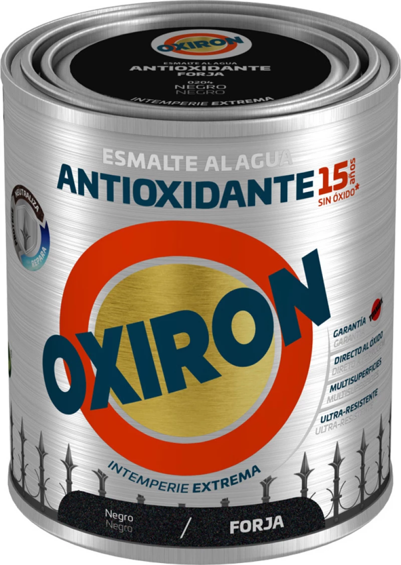 Titanlux Χρώμα Αντισκωριακό Νερού Oxiron Liso Forja Agua Negro 0.75lt Μαύρο