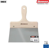 Benman Σπάτουλα Φαρδιά Inox με Ξύλινη Λαβή 160mm 70908